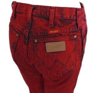Vintage WRANGLER Jeans, 25", Red Acid Wash, Zipper Fly,5 pocket, Relaxed fit USA